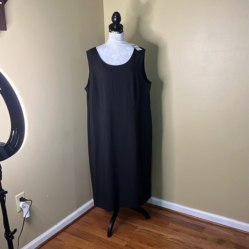 Essentials sleeveless black slip dress size 20W